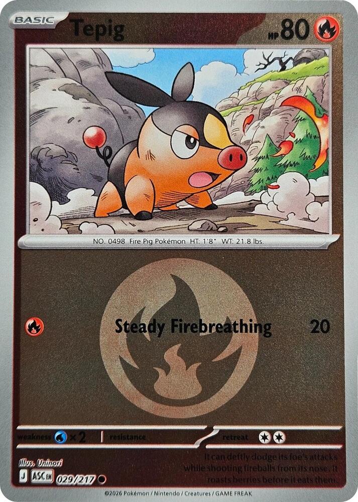 Pokemon - Ascended Heroes - Tepig - 029/217 - Energy Symbol Pattern