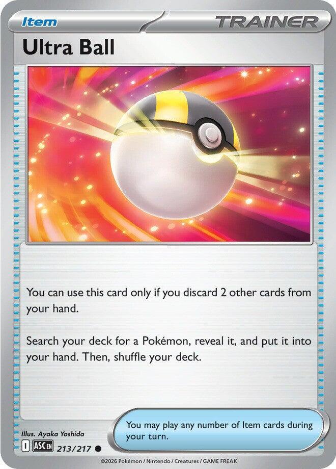 Ultra Ball 213/217 Reverse Holofoil — Ascended Heroes Pokémon card