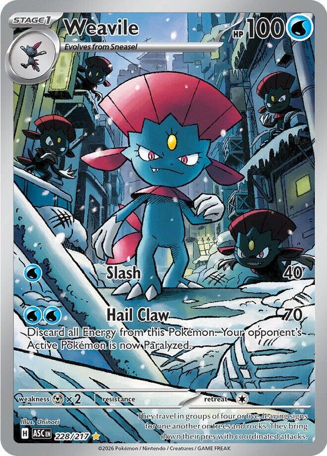 Weavile 228/217 Holofoil, Ascended Heroes Pokémon card