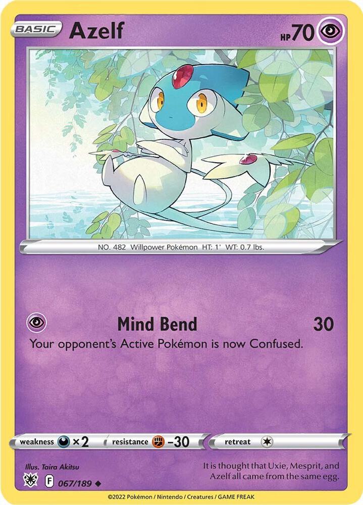 Azelf 067/189 — Astral Radiance Pokémon card