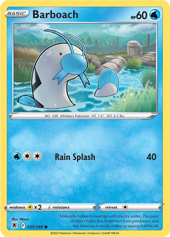 Barboach 035/189 Reverse Holofoil — Astral Radiance Pokémon card
