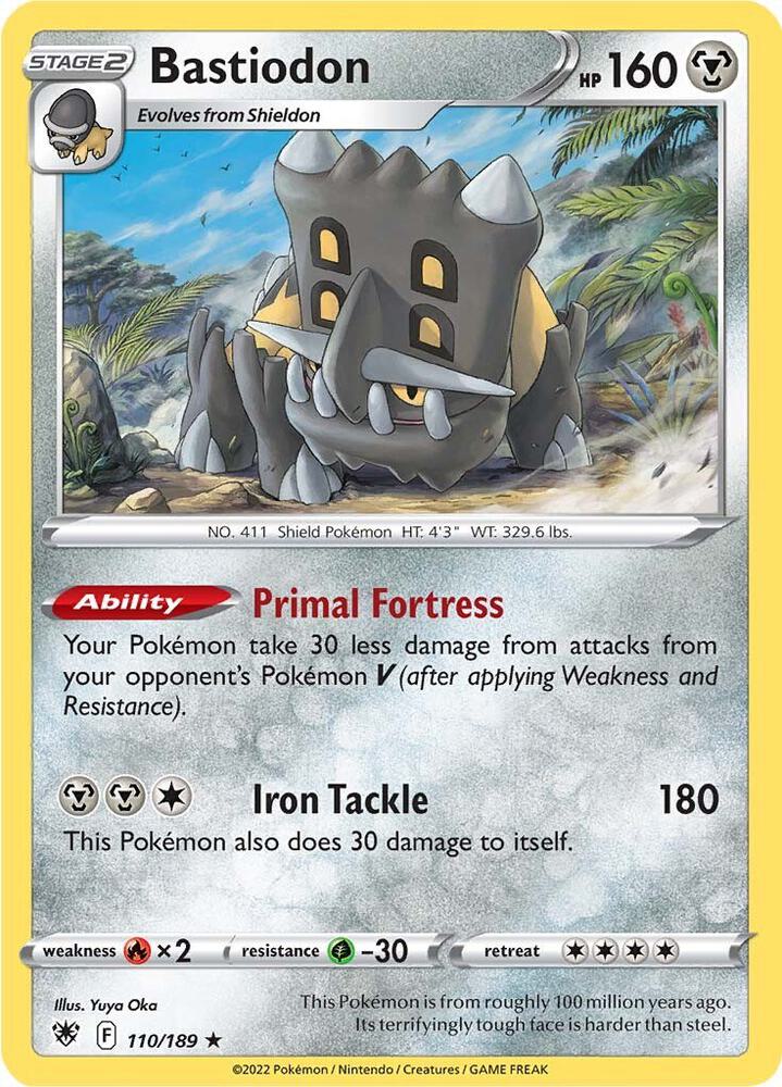 Bastiodon 110/189 Reverse Holofoil — Astral Radiance Pokémon card
