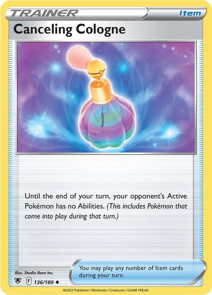 Canceling Cologne 136/189 Reverse Holofoil — Astral Radiance Pokémon card