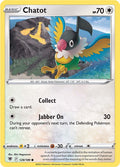 Chatot 129/189 Reverse Holofoil — Astral Radiance Pokémon card