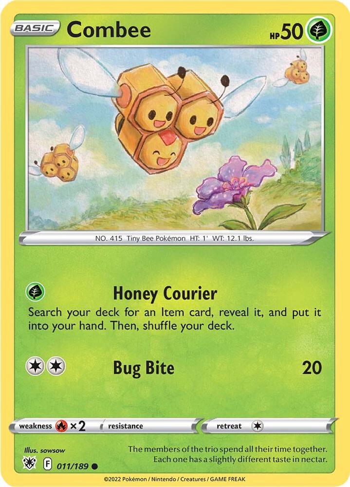 Combee 011/189 Reverse Holofoil — Astral Radiance Pokémon card