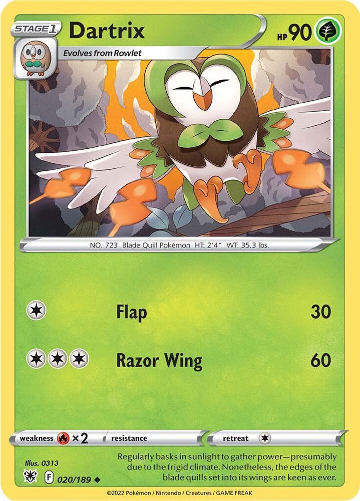 Pokemon - Astral Radiance - Dartrix - 020/189