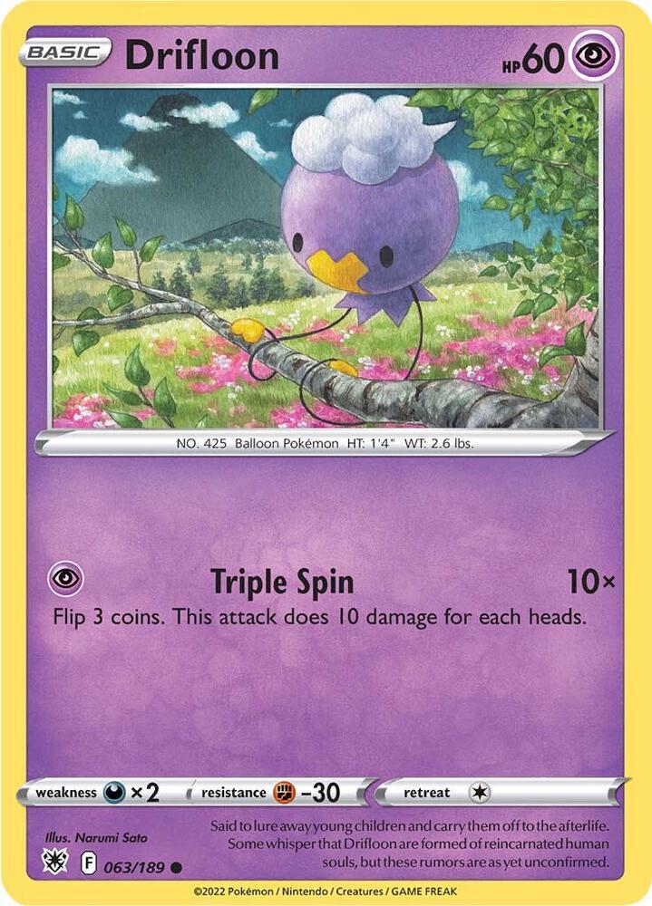 Drifloon 063/189 — Astral Radiance Pokémon card