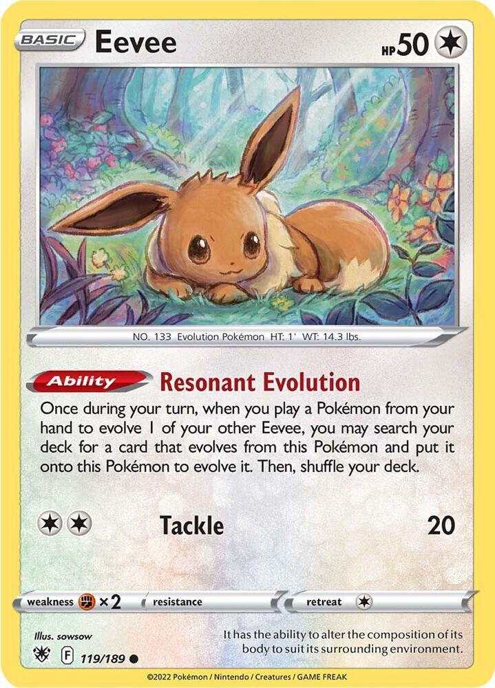 Eevee 119/189 — Astral Radiance Pokémon card