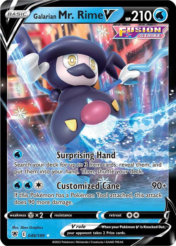 Galarian Mr. Rime V 049/189 Holofoil — Astral Radiance Pokémon card