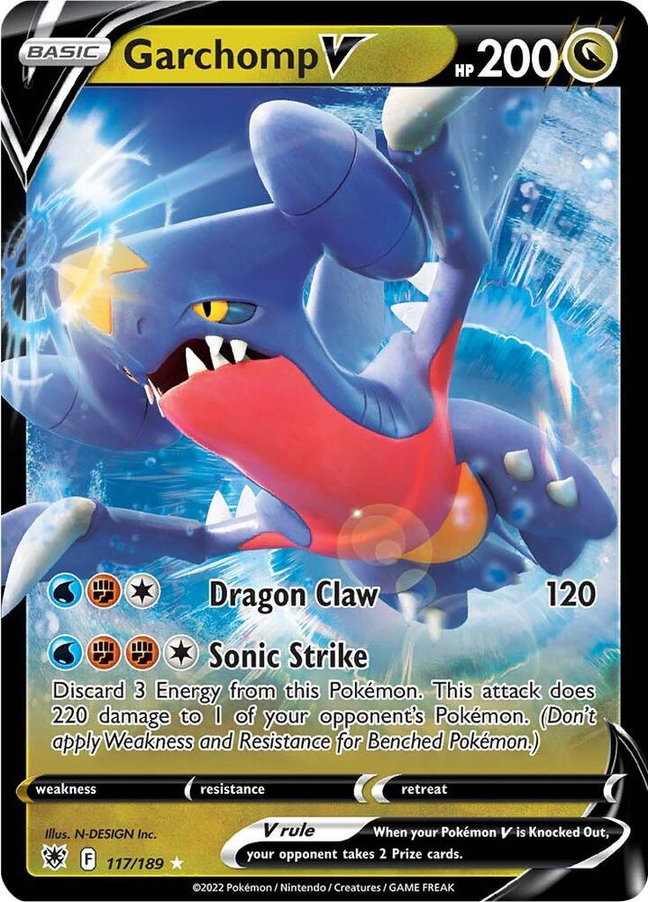 Garchomp V 117/189 Holofoil — Astral Radiance Pokémon card