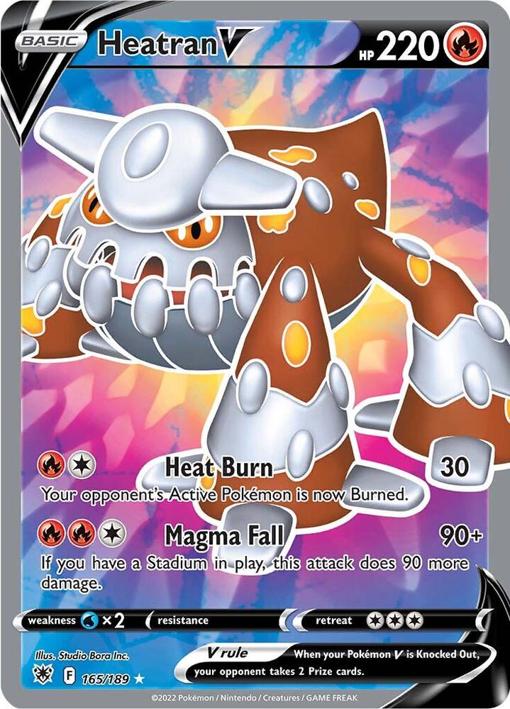 Heatran V 165/189 Holofoil — Astral Radiance Pokémon card