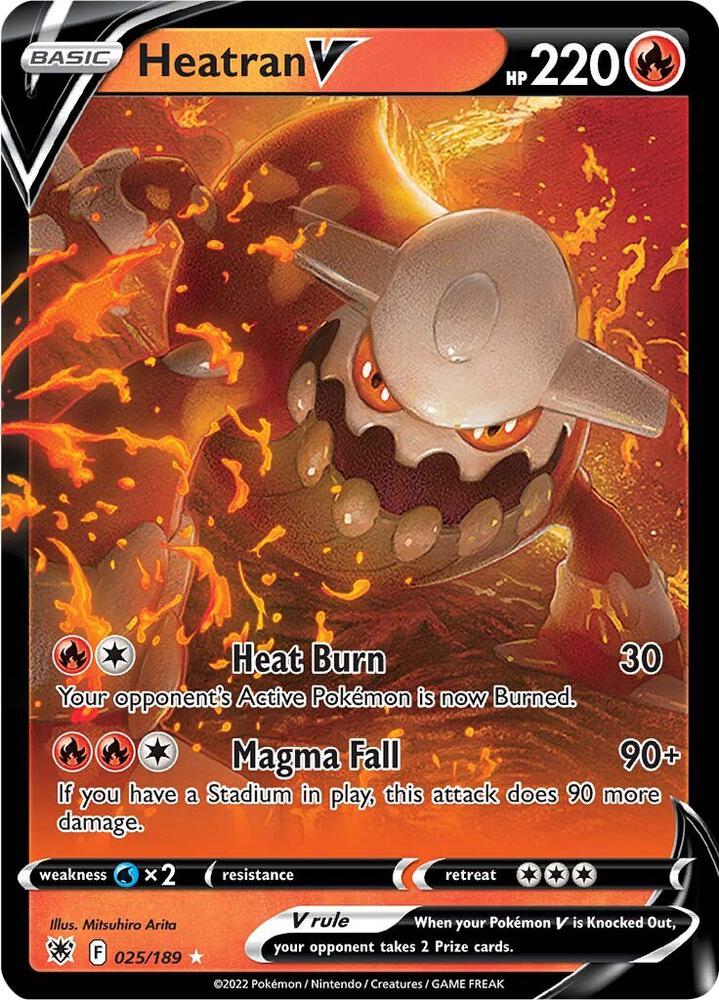 Heatran V 025/189 Holofoil — Astral Radiance Pokémon card