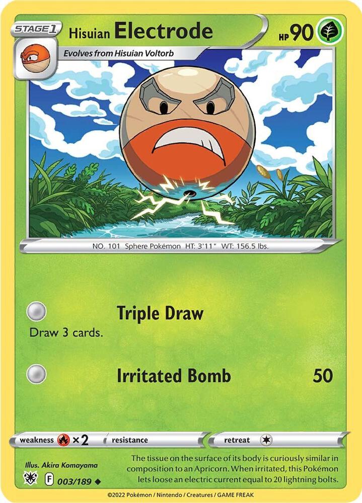 Pokemon - Astral Radiance - Hisuian Electrode - 003/189 - Reverse Holofoil