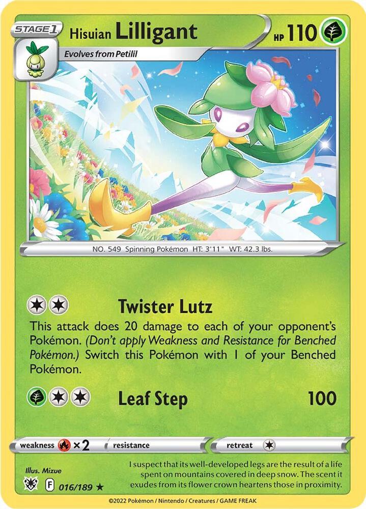 Hisuian Lilligant 016/189 Holofoil — Astral Radiance Pokémon card