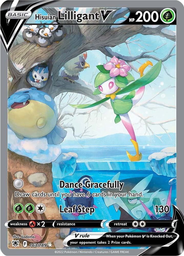 Hisuian Lilligant V 163/189 Holofoil — Astral Radiance Pokémon card