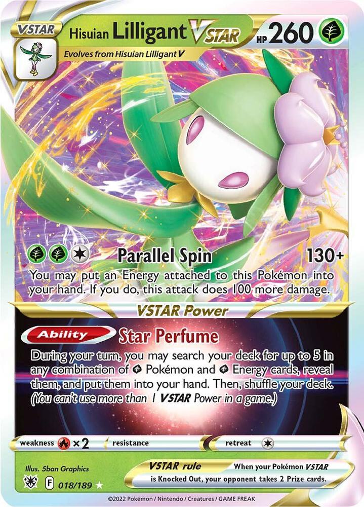 Pokemon - Astral Radiance - Hisuian Lilligant VSTAR - 018/189 - Holofoil