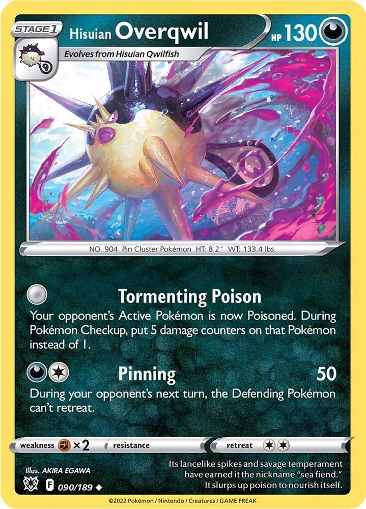Hisuian Overqwil 090/189 — Astral Radiance Pokémon card
