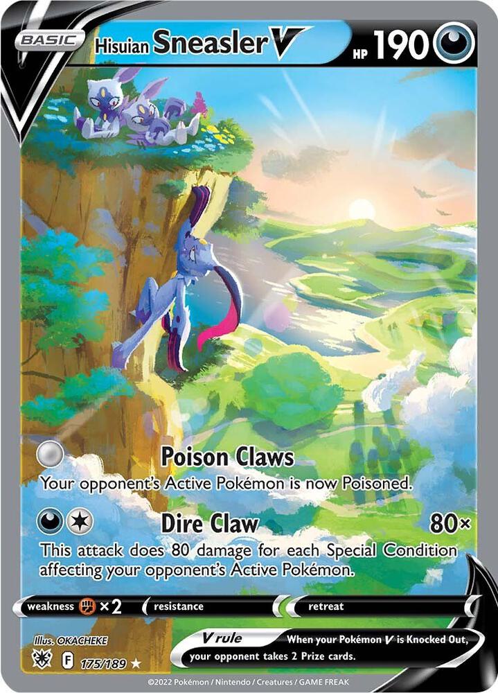 Hisuian Sneasler V 175/189 Holofoil — Astral Radiance Pokémon card
