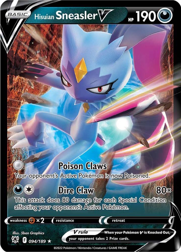 Hisuian Sneasler V 094/189 Holofoil — Astral Radiance Pokémon card