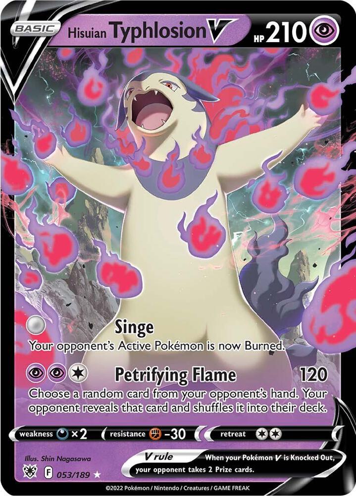 Hisuian Typhlosion V 053/189 Holofoil — Astral Radiance Pokémon card