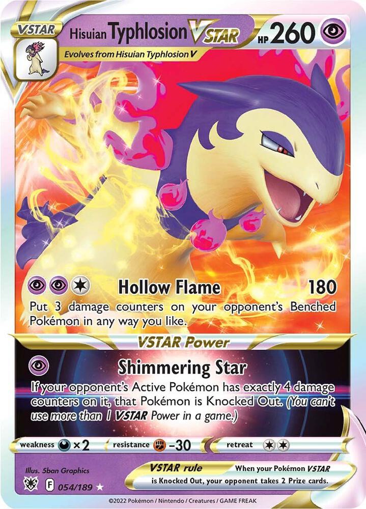 Hisuian Typhlosion VSTAR 054/189 Holofoil — Astral Radiance Pokémon card