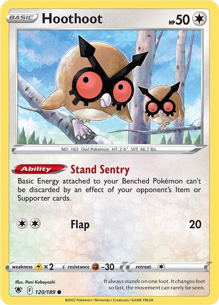 Hoothoot 120/189 — Astral Radiance Pokémon card