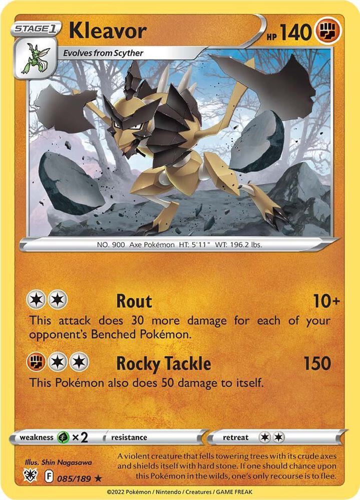 Kleavor 085/189 Reverse Holofoil — Astral Radiance Pokémon card