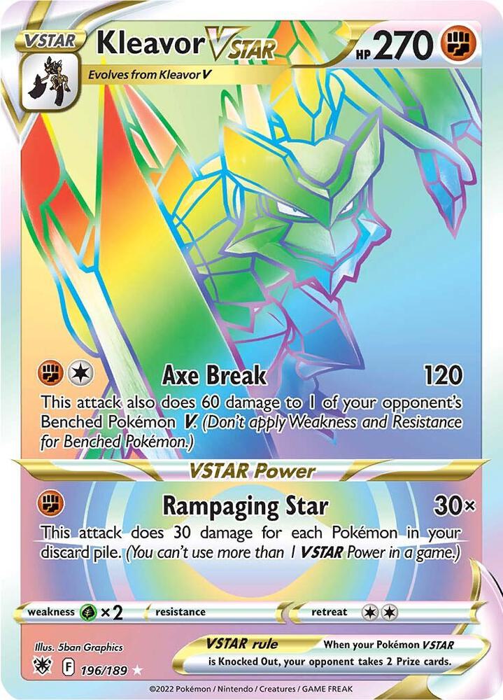 Kleavor VSTAR 196/189 Holofoil — Astral Radiance Pokémon card