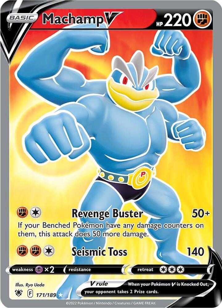 Machamp V 171/189 Holofoil — Astral Radiance Pokémon card