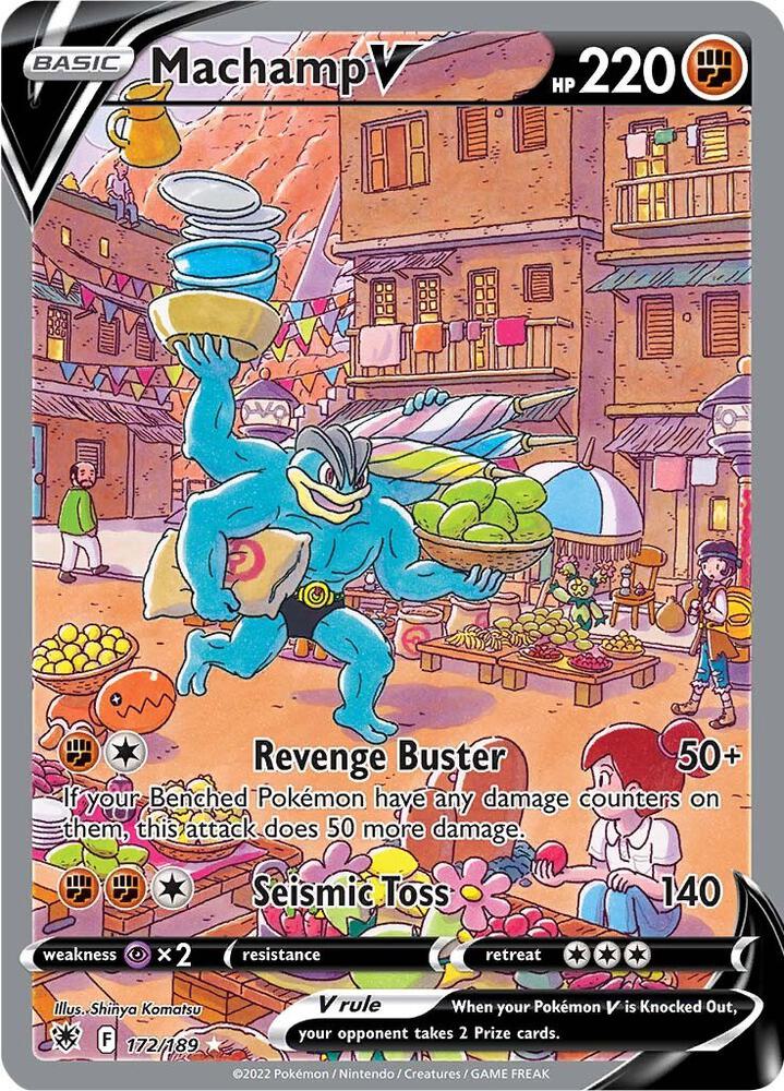 Machamp V 172/189 Holofoil — Astral Radiance Pokémon card