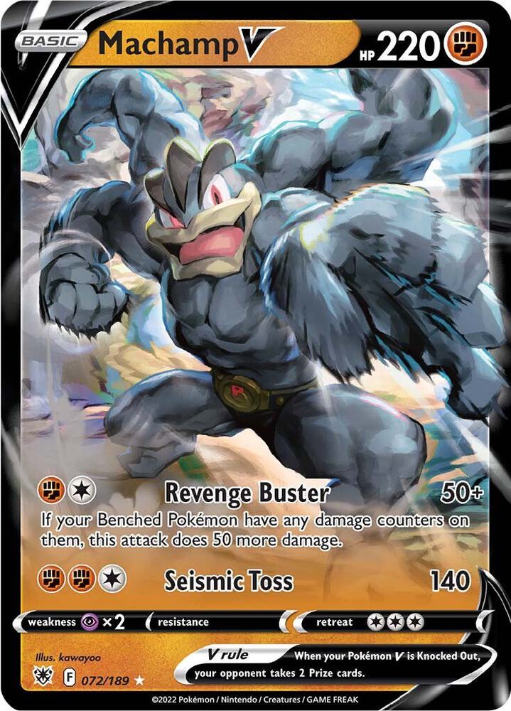 Machamp V 072/189 Holofoil — Astral Radiance Pokémon card