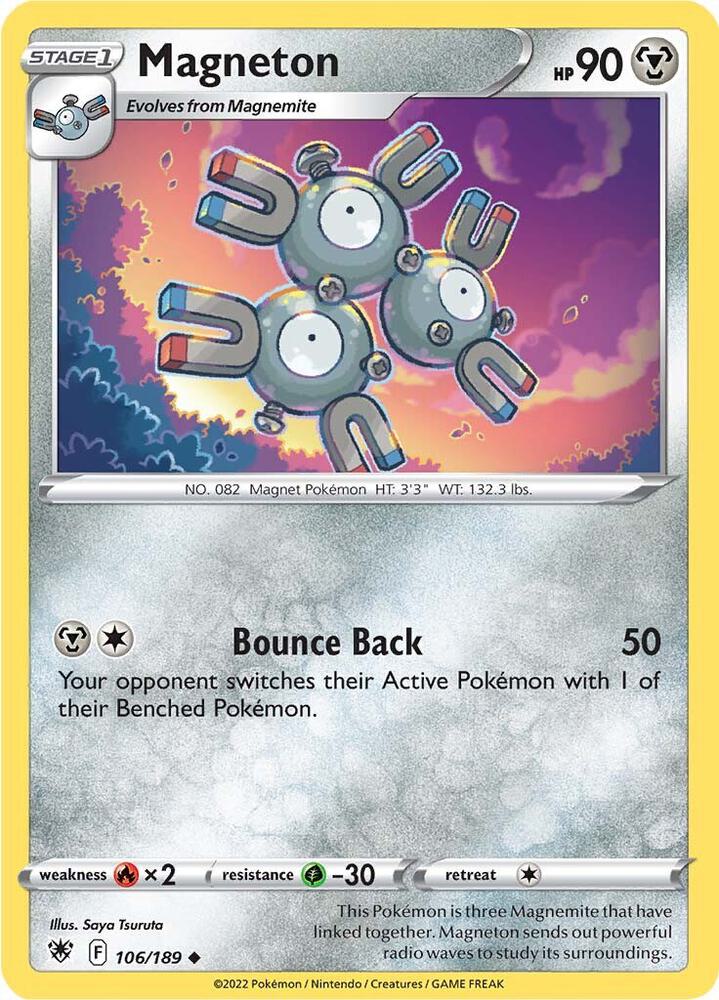 Magneton 106/189 Reverse Holofoil — Astral Radiance Pokémon card