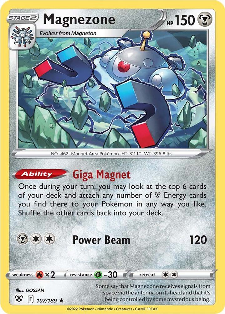 Magnezone 107/189 Reverse Holofoil — Astral Radiance Pokémon card
