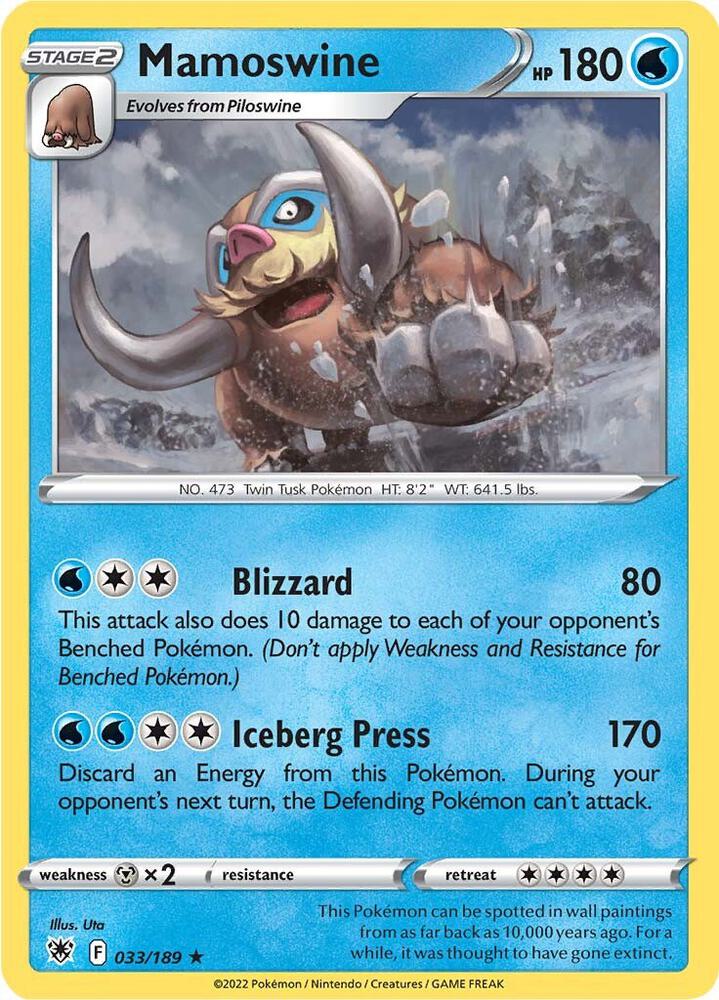 Mamoswine 033/189 — Astral Radiance Pokémon card