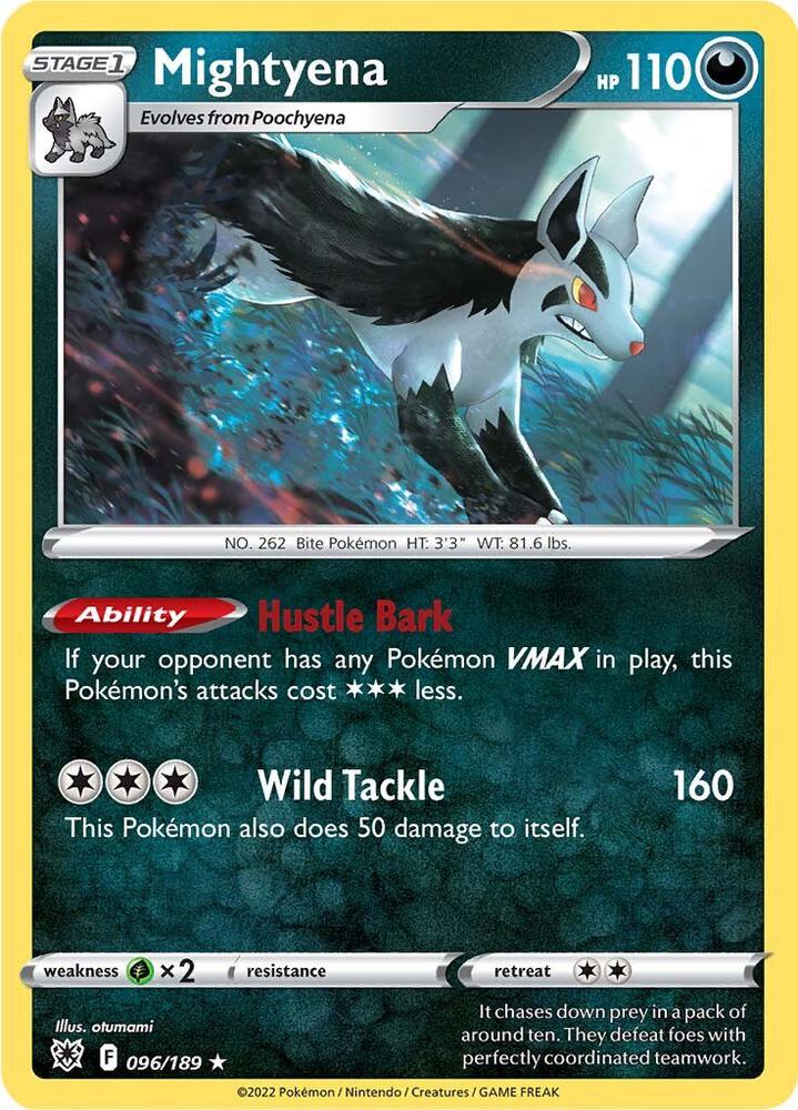 Mightyena 096/189 Reverse Holofoil — Astral Radiance Pokémon card