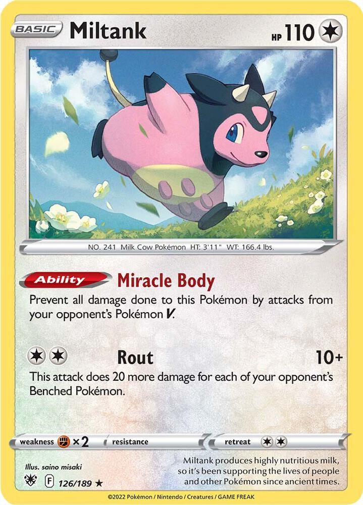 Miltank 126/189 Reverse Holofoil — Astral Radiance Pokémon card