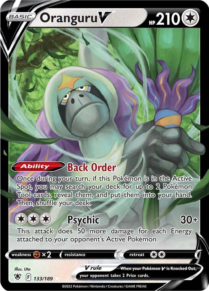 Oranguru V 133/189 Holofoil — Astral Radiance Pokémon card
