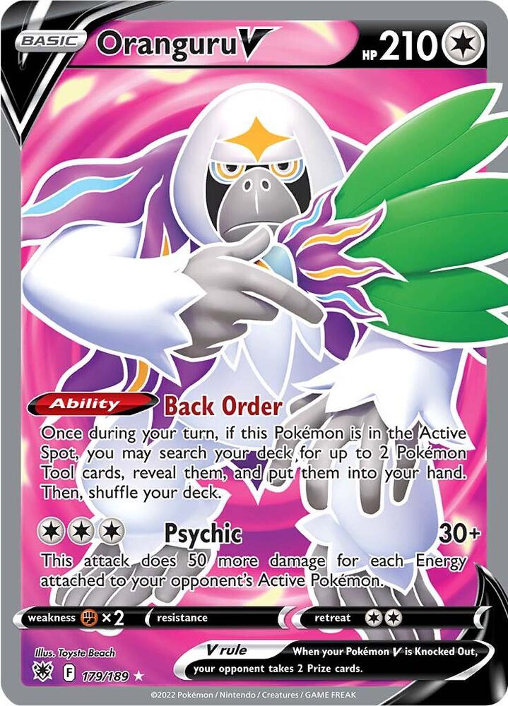 Oranguru V 179/189 Holofoil — Astral Radiance Pokémon card