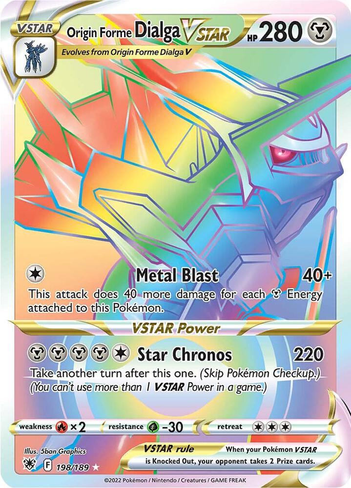 Origin Forme Dialga VSTAR 198/189 Holofoil — Astral Radiance Pokémon card