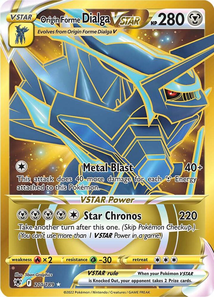 Origin Forme Dialga VSTAR 210/189 Holofoil — Astral Radiance Pokémon card