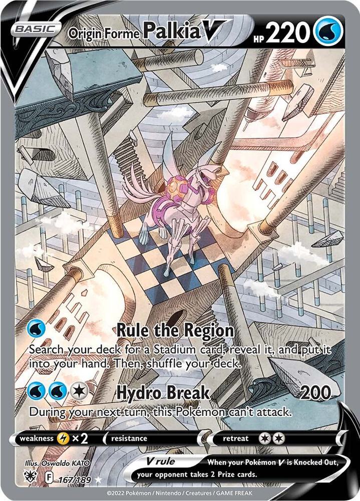 Origin Forme Palkia V 167/189 Holofoil — Astral Radiance Pokémon card