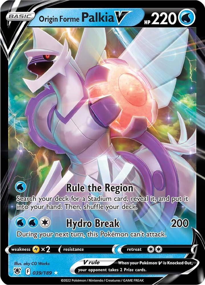Origin Forme Palkia V 039/189 Holofoil — Astral Radiance Pokémon card