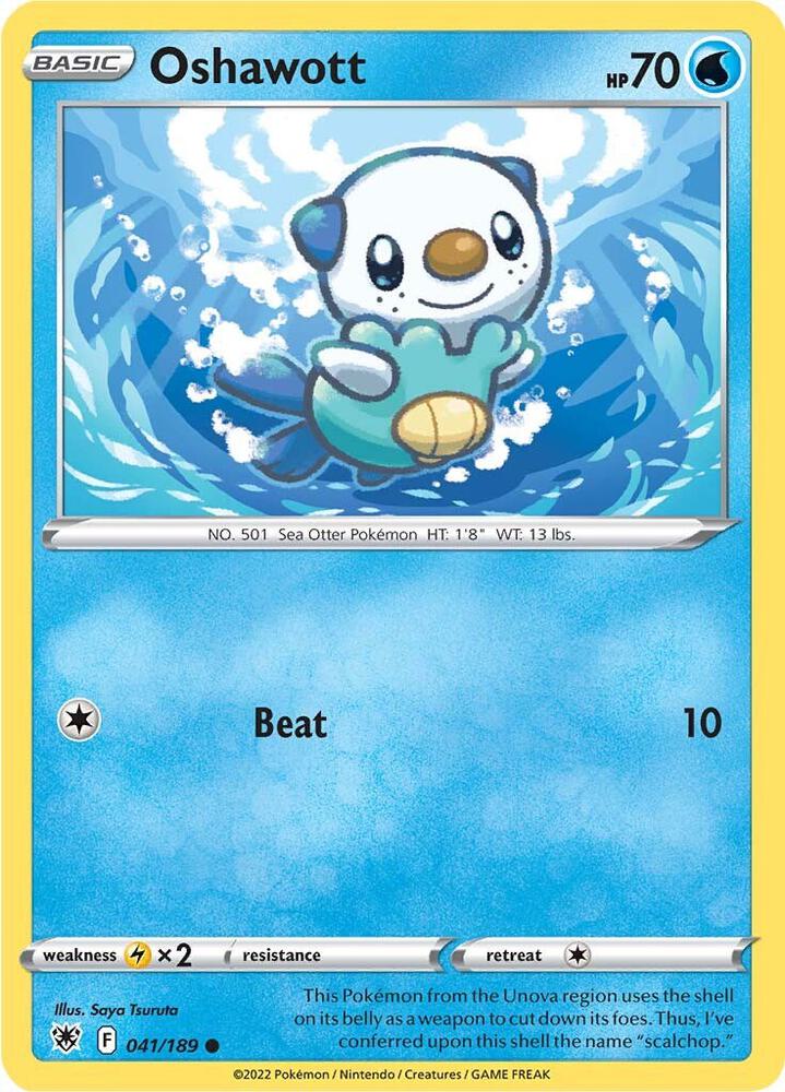 Pokemon - Astral Radiance - Oshawott - 041/189 - Reverse Holofoil