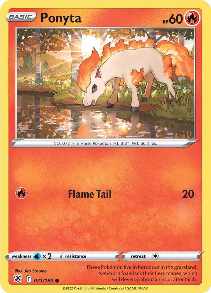Ponyta 021/189 Reverse Holofoil — Astral Radiance Pokémon card