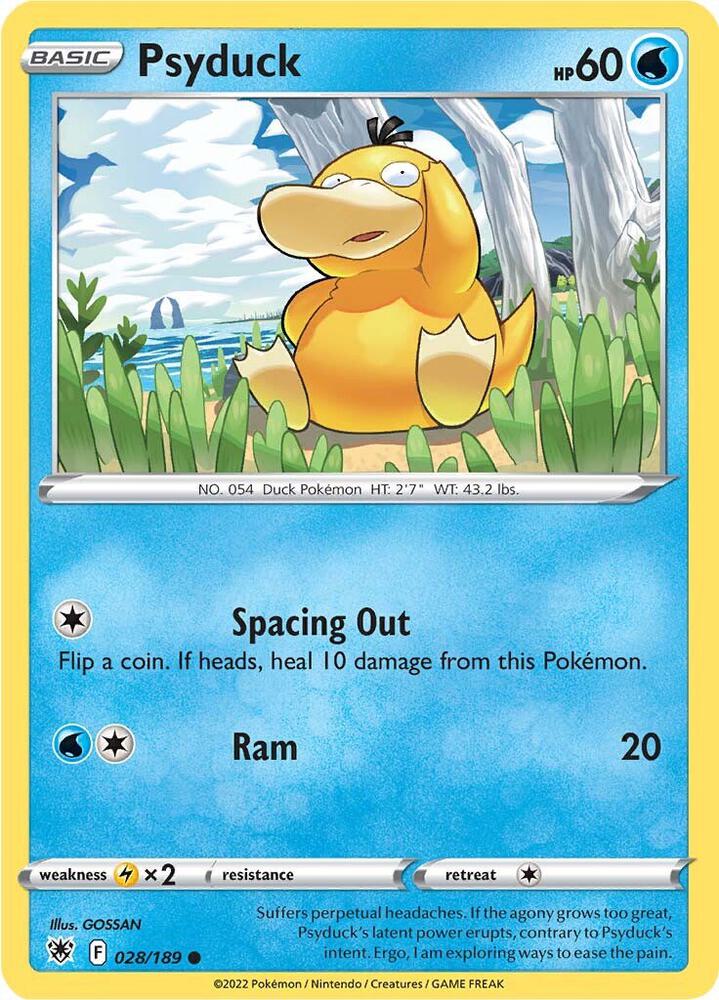 Psyduck 028/189 Reverse Holofoil — Astral Radiance Pokémon card