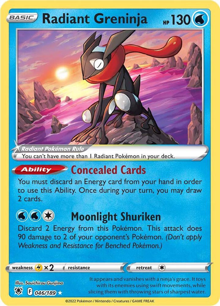 Radiant Greninja 046/189 Holofoil — Astral Radiance Pokémon card