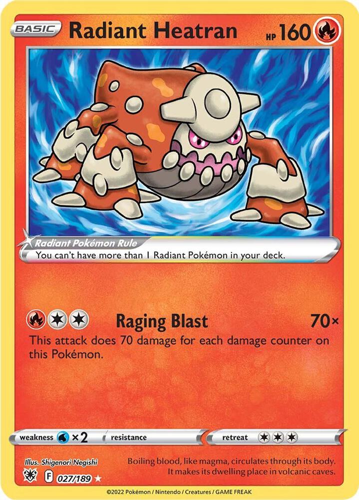 Radiant Heatran 027/189 Holofoil — Astral Radiance Pokémon card