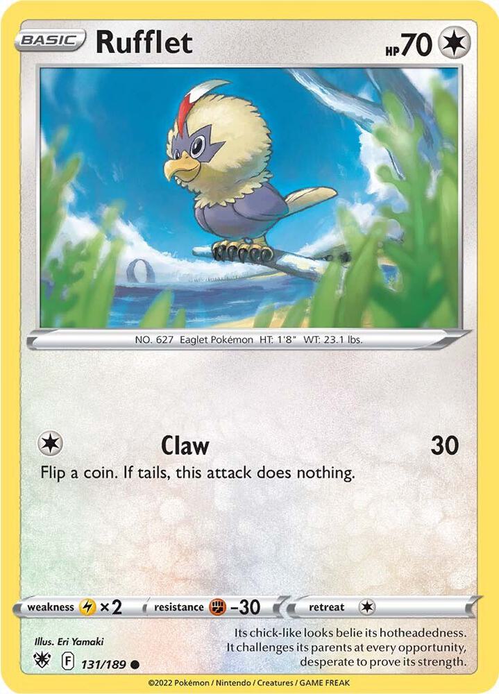 Rufflet 131/189 — Astral Radiance Pokémon card
