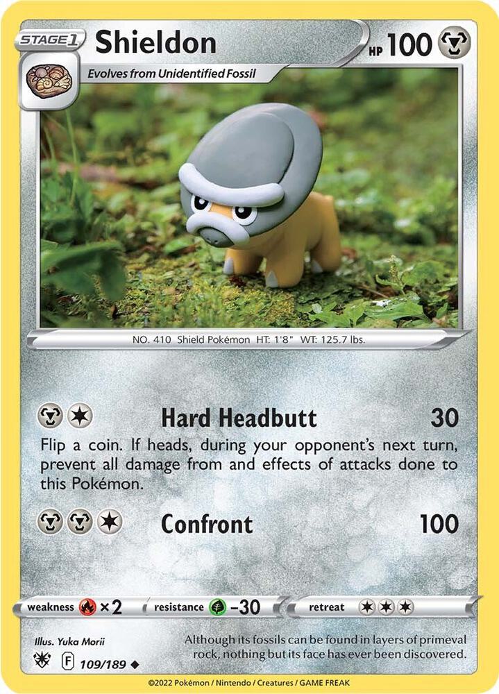 Shieldon 109/189 — Astral Radiance Pokémon card