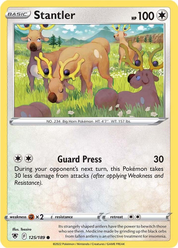 Stantler 125/189 — Astral Radiance Pokémon card